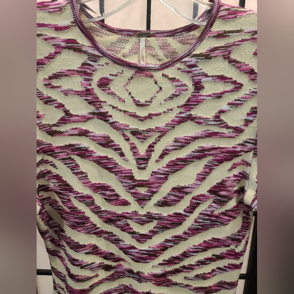Free People Zebra Stripe BodyCon Dress sz XS/S - Picture 4 of 9